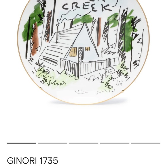 Richard Ginori Art Plate with Green and Black Design - Picture 1 of 5